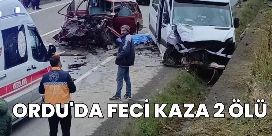 Ordu'da feci kaza 2 ölü