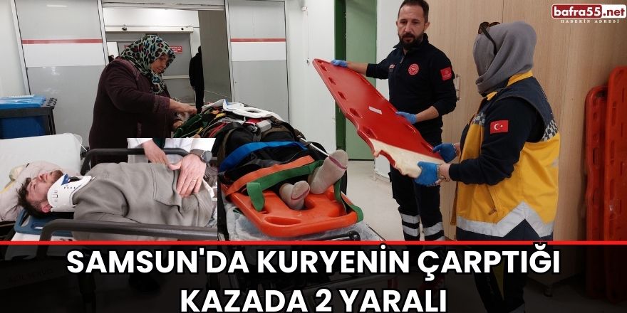 Samsun'da kuryenin çarptığı kazada 2 yaralı
