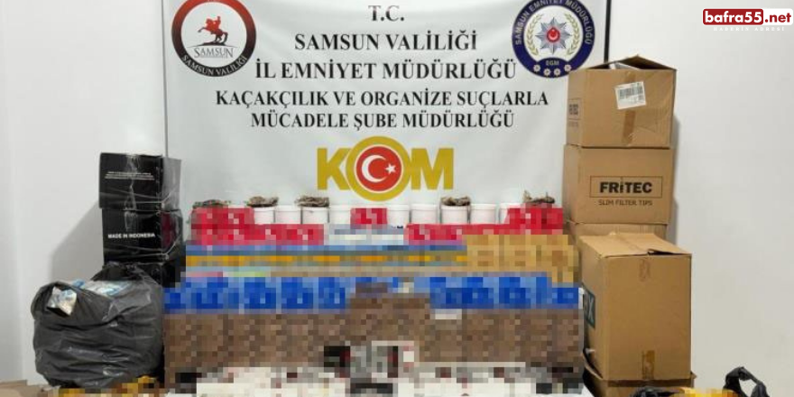 Samsun'da kaçak tütün mamulleri operasyonu