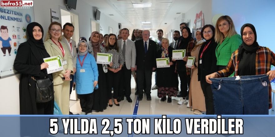 Samsun'da 5 yılda binin üzerinde hasta 2,5 ton kilo verdi