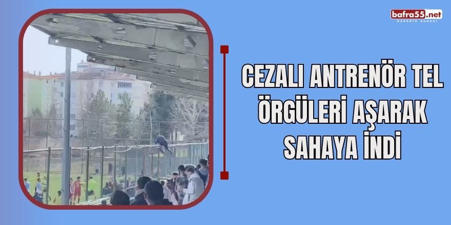 Cezalı antrenör tel örgüleri aşarak sahaya indi