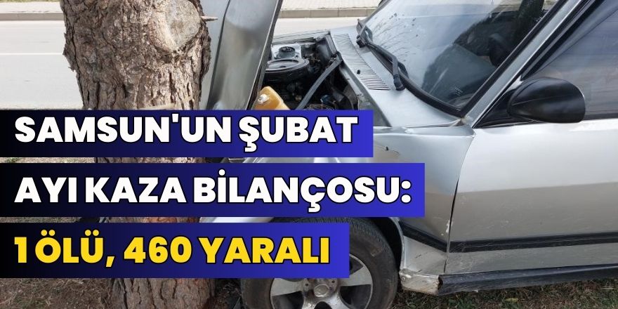 Samsun'un Şubat ayı kaza bilançosu: 1 ölü, 460 yaralı