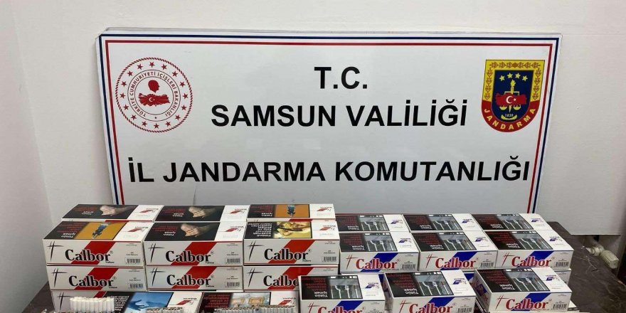 Samsun'da  kaçak tütün satıcılarına baskın