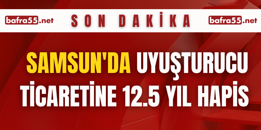 Samsun'da uyuşturucu ticaretine 12.5 yıl hapis