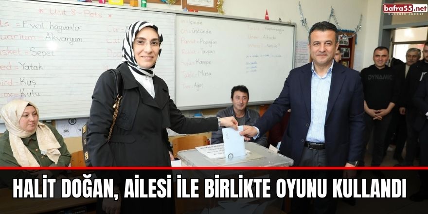 Halit Doğan, ailesi ile birlikte oyunu kullandı