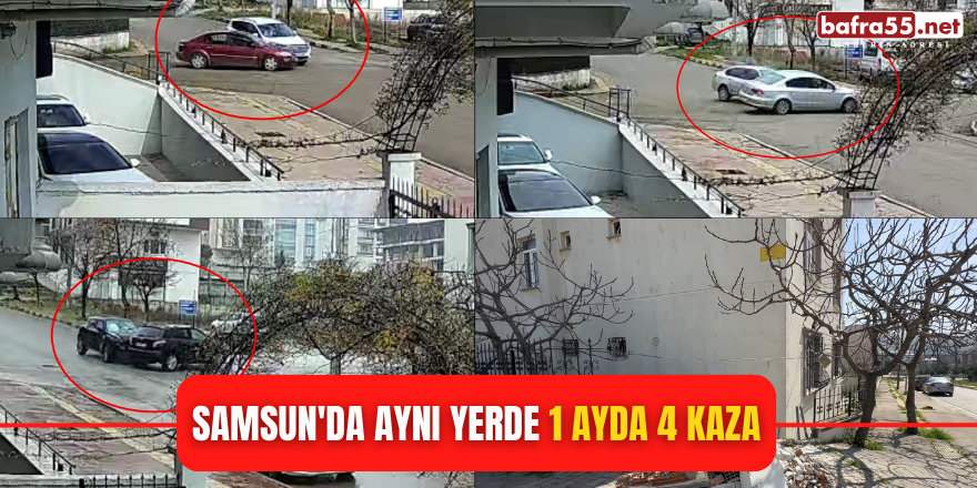 Samsun'da aynı yerde 1 ayda 4 kaza