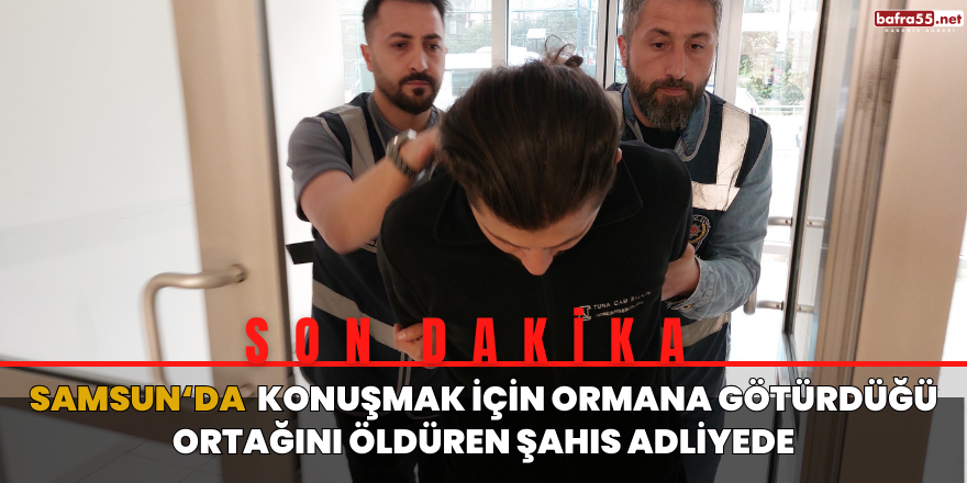 Samsun'da Konuşmak için ormana götürdüğü ortağını öldüren şahıs adliyede