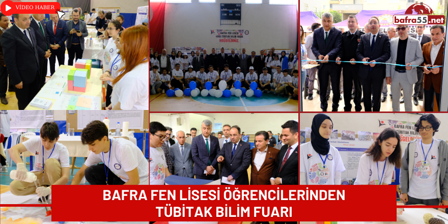 Bafra Fen Lisesi Öğrencilerinden TÜBİTAK Bilim Fuarı