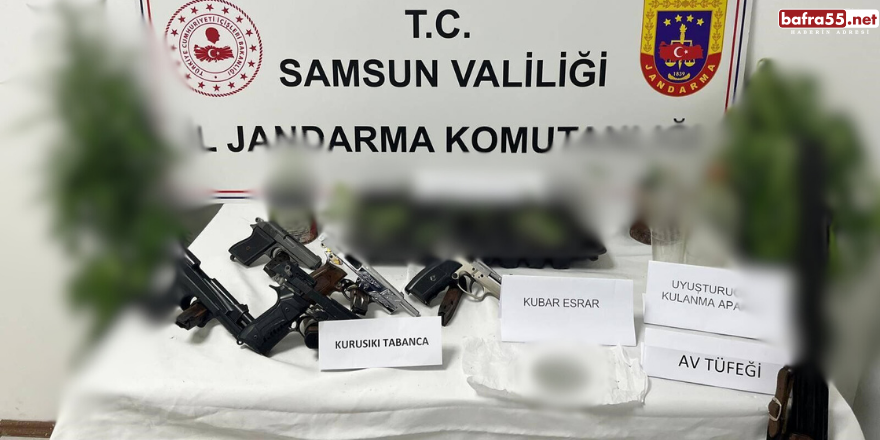 Samsun'da jandarma 2 kişiyi uyuşturucu ile yakaladı