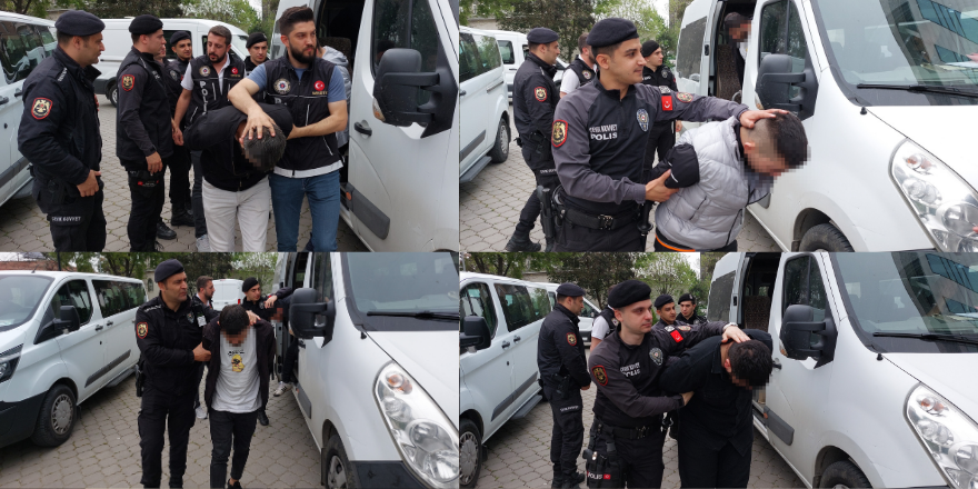 Samsun'da uyuşturucu operasyonunda gözaltına alınan kişiler adliyede