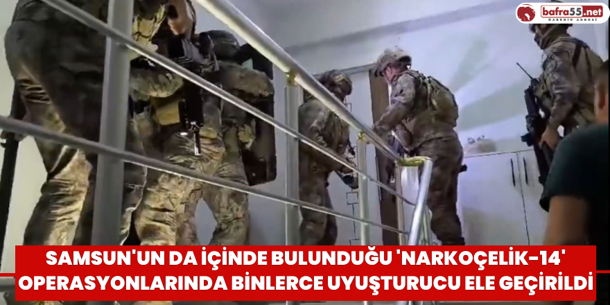 Samsun'un da içinde bulunduğu 'Narkoçelik-14' operasyonlarında binlerce uyuşturucu ele geçirildi