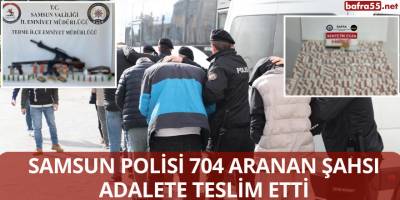 Samsun Polisi 704 Aranan Şahsı Adalete Teslim Etti