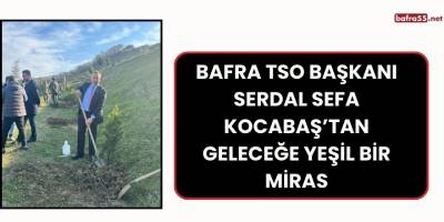 Bafra TSO Başkanı Serdal Sefa Kocabaş’tan Geleceğe Yeşil Bir Miras