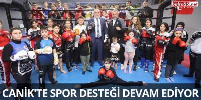 Canik'te Spor Desteği Devam Ediyor