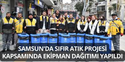 Samsun'da Sıfır Atık Projesi Kapsamında Ekipman Dağıtımı Yapıldı
