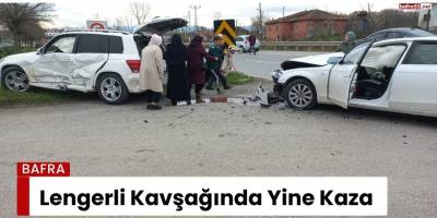 Lengerli Kavşağında Yine Kaza