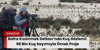 Bafra Kızılırmak Deltası’nda Kuş Gözlemi: 98 Bin Kuş Sayımıyla Örnek Proje