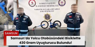 Samsun’da Yolcu Otobüsündeki Bisiklette 430 Gram Uyuşturucu Bulundu!