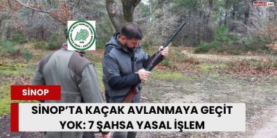 Sinop’ta Kaçak Avlanan 7 Şahsa Yasal İşlem