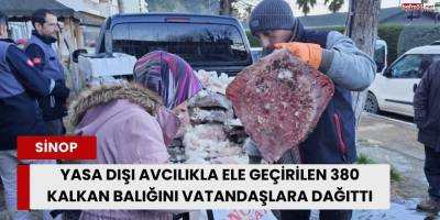 Yasa Dışı Avcılıkla Ele Geçirilen 380 Kalkan Balığını Vatandaşlara Dağıttı