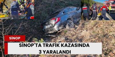 Sinop'ta Trafik Kazasında 3 Yaralandı