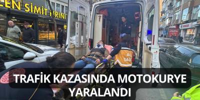 Trafik Kazasında Motokurye Yaralandı