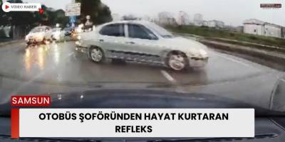 Otobüs Şoföründen Hayat Kurtaran Refleks