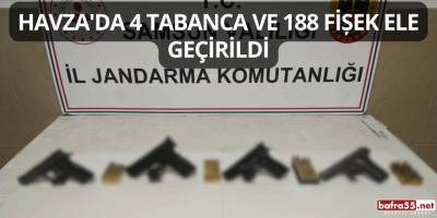 Havza'da 4 Tabanca ve 188 Fișek Ele Geçirildi