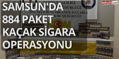 Samsun'da 884 Paket Kaçak Sigara Operasyonu