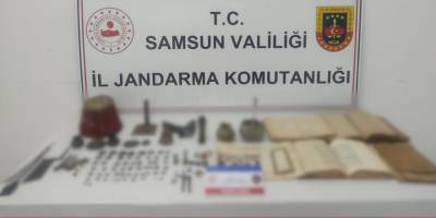 Samsun'da tarihi eser operasyonu: 58 sikke ve 30 obje ele geçirildi