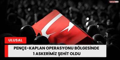 Pençe-Kaplan Operasyonu Bölgesinde 1 Askerimiz Şehit Oldu
