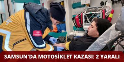 Samsun'da motosiklet kazası: 2 yaralı