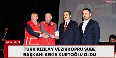 Türk Kızılay Vezirköprü Şube Başkanı Bekir Kurtoğlu oldu