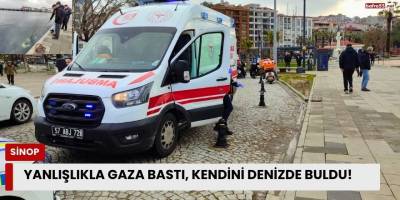 Yanlışlıkla Gaza Bastı, Kendini Denizde Buldu!