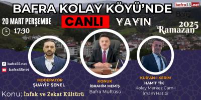 20 Mart 2025 Ramazan Programı Konumuz "İnfak ve Zekat Kültürü"
