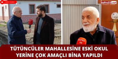 Tütüncüler Mahallesine Eski Okul Yerine Çok Amaçlı Bina Yapıldı