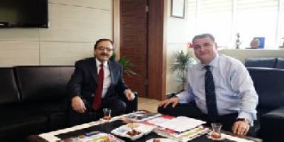 Başkan Şahin ve Müs.Yrd. Aslan Karanfil  Projeler Hakkında konuştu