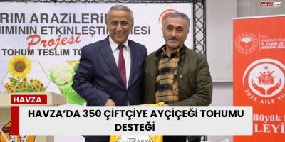 Havza’da 350 Çiftçiye Ayçiçeği Tohumu Desteği