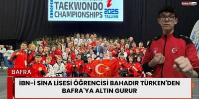 İbn-i Sina Lisesi Öğrencisi Bahadır Türken'den Bafra'ya altın gurur