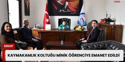 Kaymakamlık Koltuğu Minik Öğrenciye Emanet Edildi