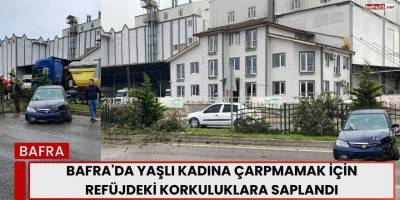 Bafra'da Yaşlı Kadına Çarpmamak İçin Refüjdeki Korkuluklara Saplandı