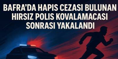 Bafra’da Hapis Cezası Bulunan Hırsız Polis Kovalamacası Sonrası Yakalandı