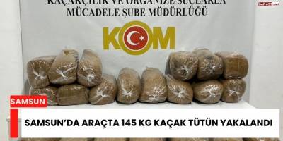 Samsun’da Araçta 145 Kg Kaçak Tütün Yakalandı