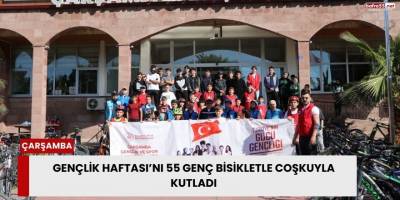Gençlik Haftası’nı 55 Genç Bisikletle Coşkuyla Kutladı