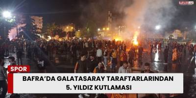 Bafra’da Galatasaray Taraftarları 5. Yıldız Coşkusunu Sokaklara Taşıdı