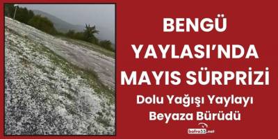 Bafra'da Dolu Yağışı Yaylayı Beyaza Bürüdü