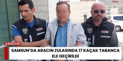 Samsun’da Aracın Zulasında 17 Kaçak Tabanca Ele Geçirildi