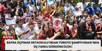 Bafra Üçpınar Ortaokulu’ndan Türkiye Şampiyonası’nda Üç Farklı Dördüncülük