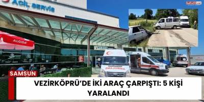 Samsun’da İki Araç Çarpıştı: 5 Kişi Yaralandı