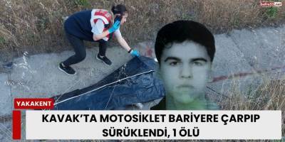 Kavak’ta Motosiklet Bariyere Çarpıp Sürüklendi, 1 Ölü